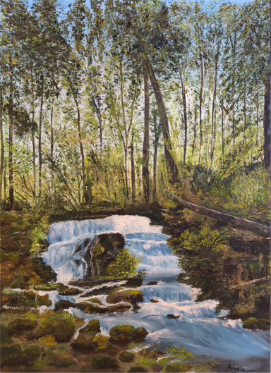 Paseo por Sant Quirze Safaja Vuelta - Óleo sobre lienzo, Ángela Navarro