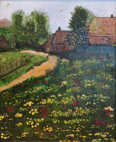 Paisaje Británico - Óleo sobre lienzo, Ángela Navarro