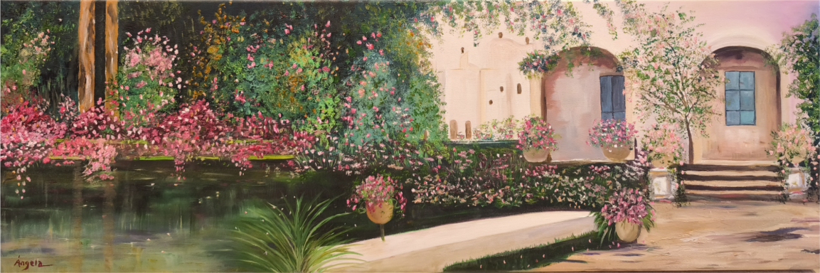 Estanque Moruno, óleo sobre lienzo, Ángela Navarro