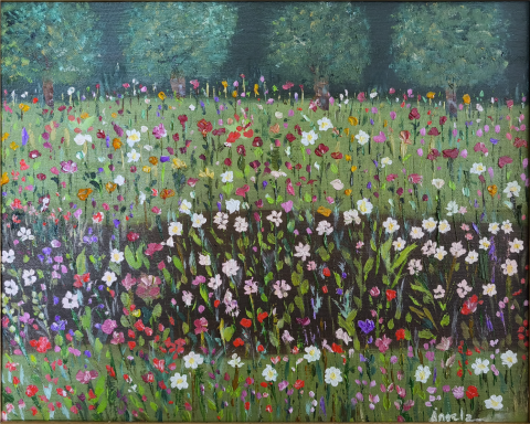 Explosión de Primavera, óleo sobre lienzo, Ángela Navarro