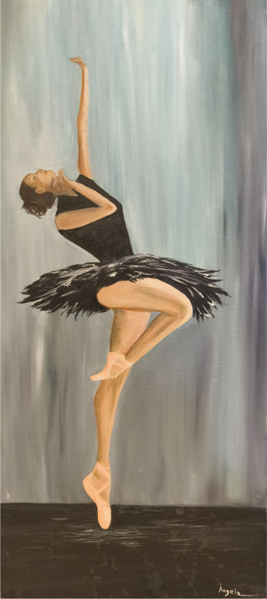 La Bailarina, óleo sobre lienzo, Ángela Navarro