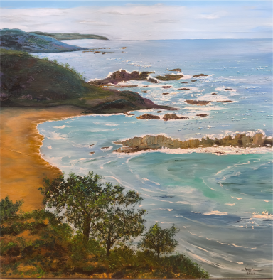Entre Mar y Montaña, óleo sobre lienzo, Ángela Navarro